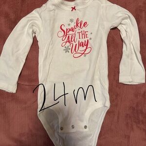 White and Red Kids One Piece